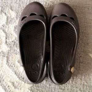 Crocs slingback Sz 8 Espresso Brown Flats